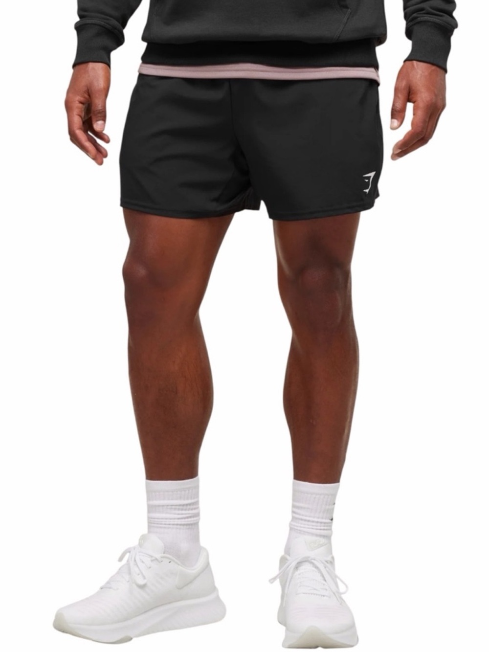 Gymshark Black Zip Pockets 5” Athletic Shorts Size Medium